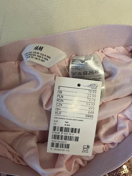 Sukňa s trbliekami h&m, h&m,140