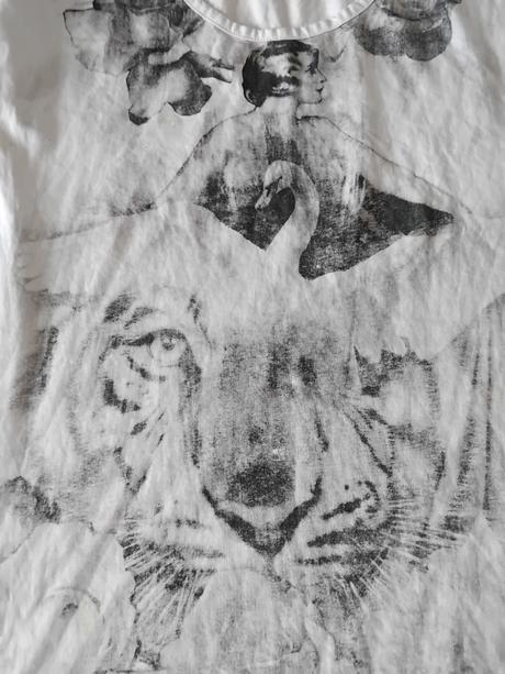 Predĺžené tričko tiger, l
