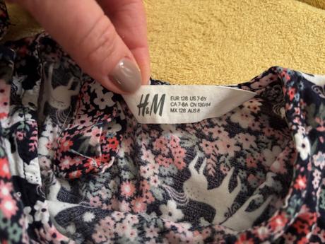 Letné dievčenské šaty h&m 128, h&m,128