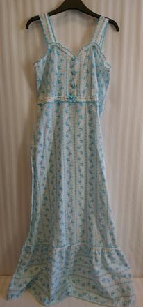 Dlhá  nočná košela s modrým vzorom, florbell, s, s