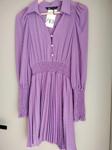 Nové fialové šaty zara, zara,xs