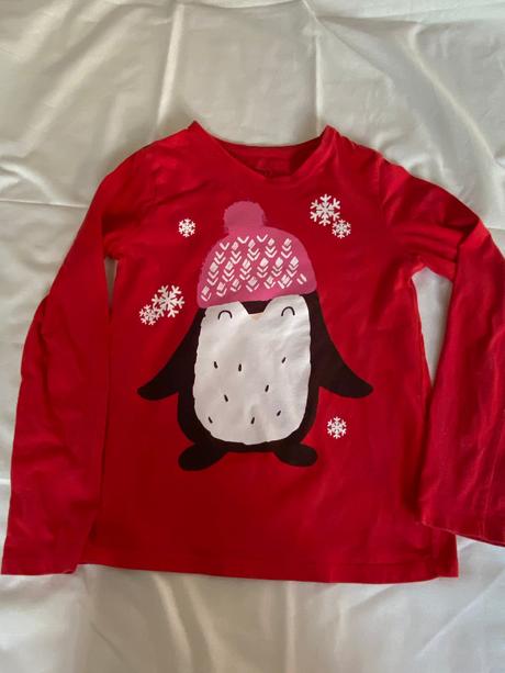 Červené tričko s tučniakom, f&f,134