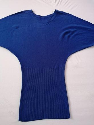 Modrý sveter / šaty, xs