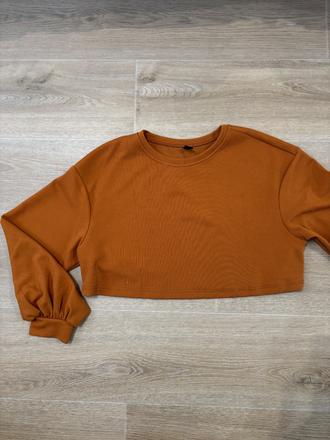 Oranžový crop top, s