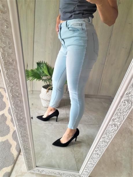 Klasické bledomodré skinny-38, 38