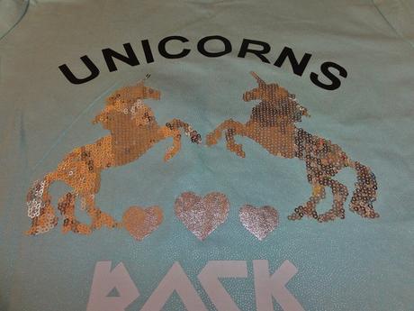 Crop tričko unicorns, xs