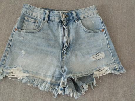 Riflové kraťasy, denim,34