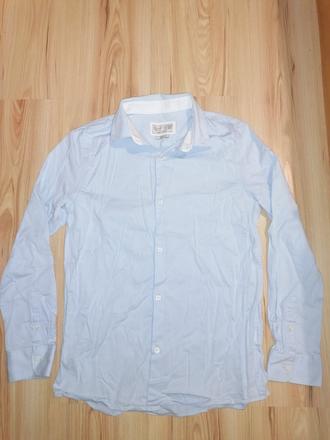 Bledomodrá košeľa, zara,164