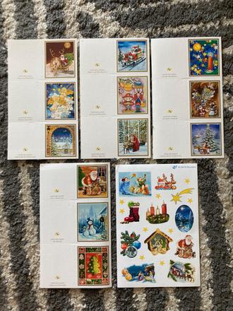 Vianočné kartičky a nálepky, 