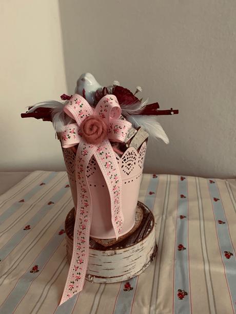 Jarná dekorácia s vtáčikom, 