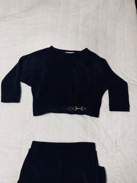 Koplet elastická sukňa a kratší top, l / m