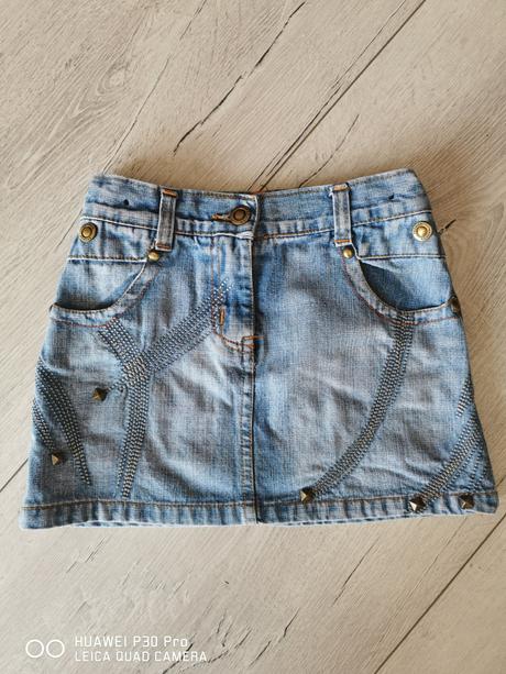 Dievčenská rifľová suknička, 110