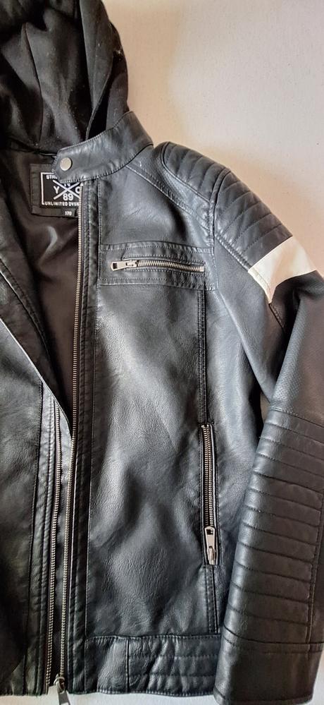 Koženková prechodná bunda, c&a,164