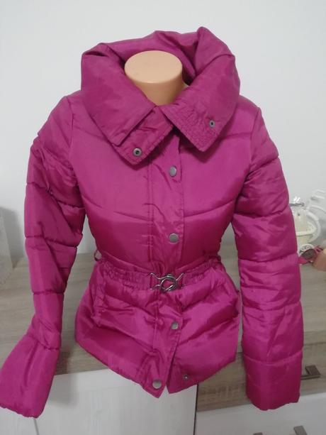 Nadherna zimna cyklamenova bunda xs, s, s