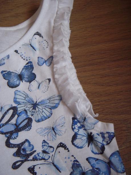 Tričko s motýlikami, h&m,134