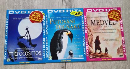 Dvd hit - putování tučňáku, microcosmos, medvěd,