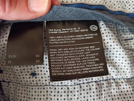 Ľanové nohavice, c&a,m