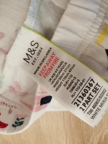 Pyžamkové nohavice, marks & spencer,110