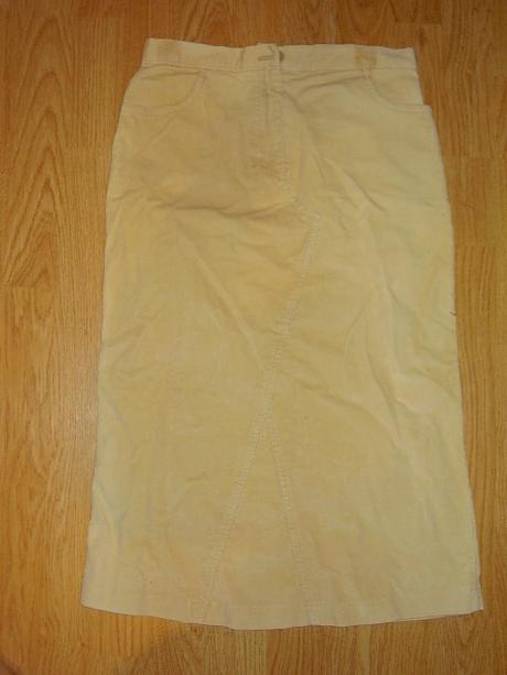 Svetlo hneda menčestrova dlhšia suknička zn. tammy, 152