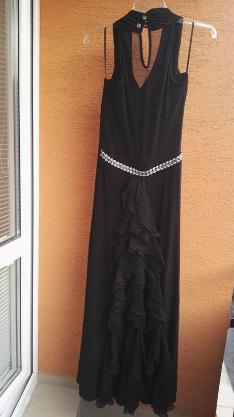 Čierne spoločenské šaty 36-38, 38