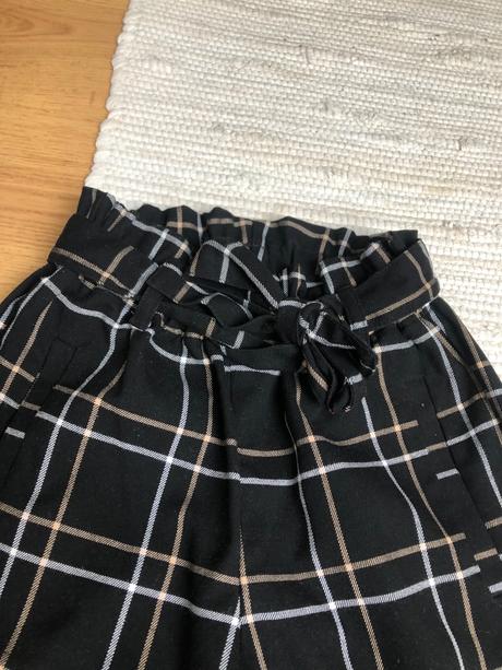 Čierne kockované nohavice, xs