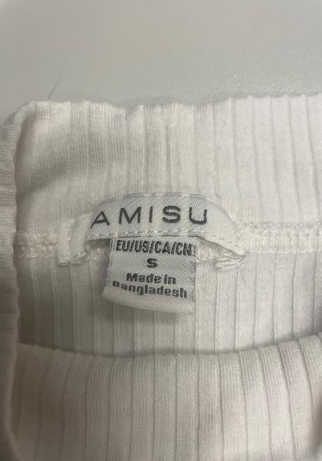 Biele rolákové tričko., amisu,s