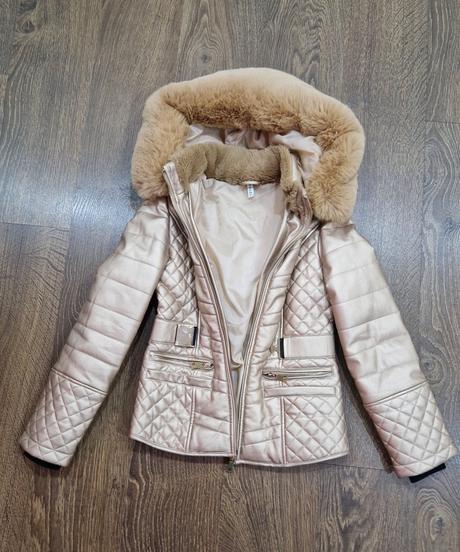 Koženková teplá bunda, xs