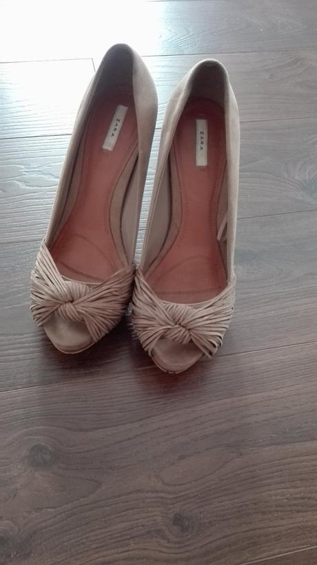 Dámske béžové lodičky bez špice zara, zara,39