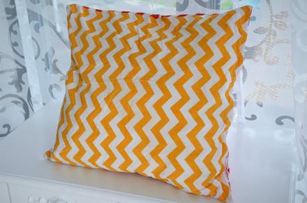 Žlto červená obliečka na vankúš 48x45cm, 