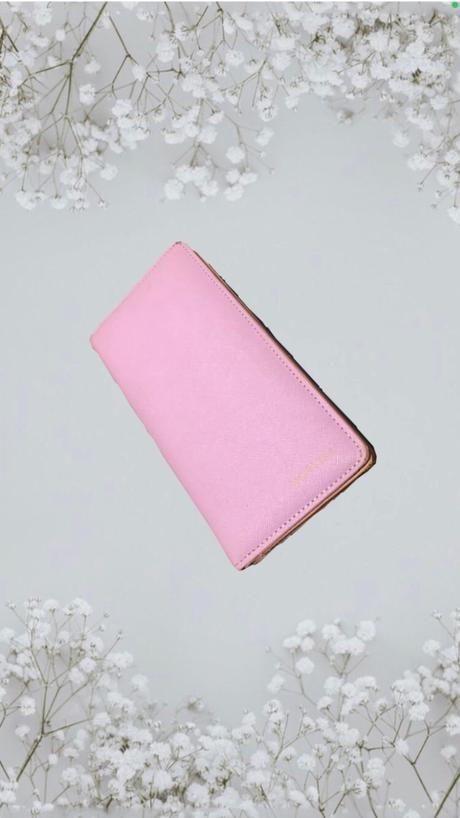 Ružová kožená peňaženka, 