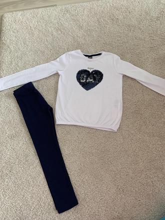 Tricko s dlhým rukávom a legíny 110/116, 116