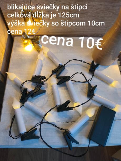 Blikajúce sviečky na štipci,