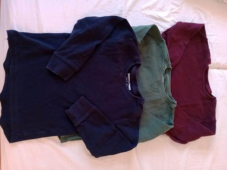 3 tričká s dlhým rukávom next, next,104