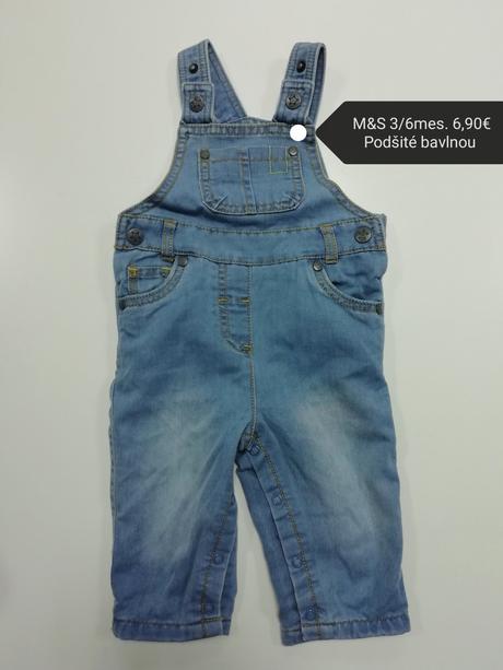 Rifle na traky podšité bavlnou, marks & spencer,68