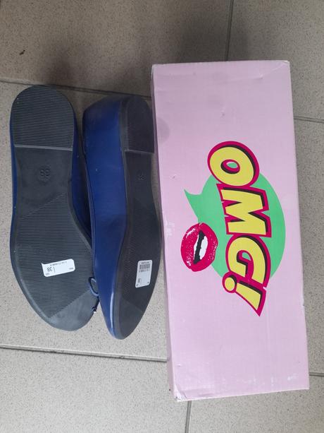 Úplne nové kožené balerinky ,deichmann,v.38,tmavom, deichmann,38