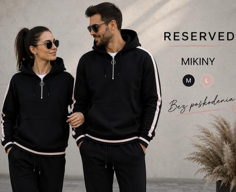 2ks mikiny -cena za m a l, reserved,l