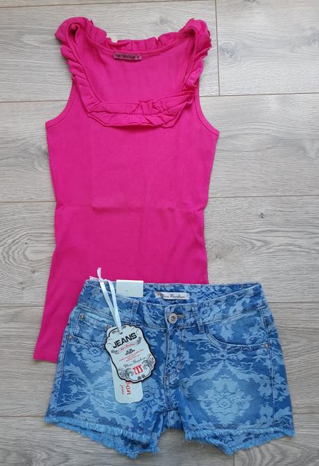 Ruzovy top s volanikom, terranova,s