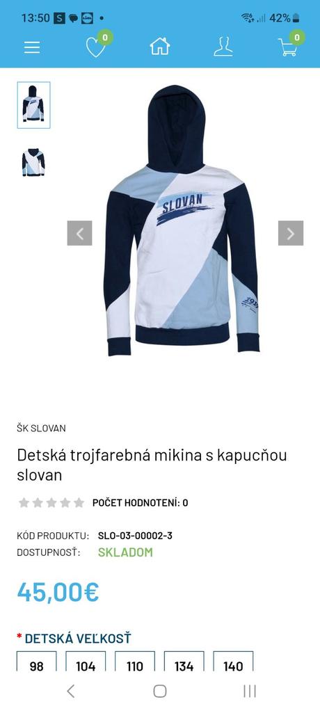 Mikina slovan, 98