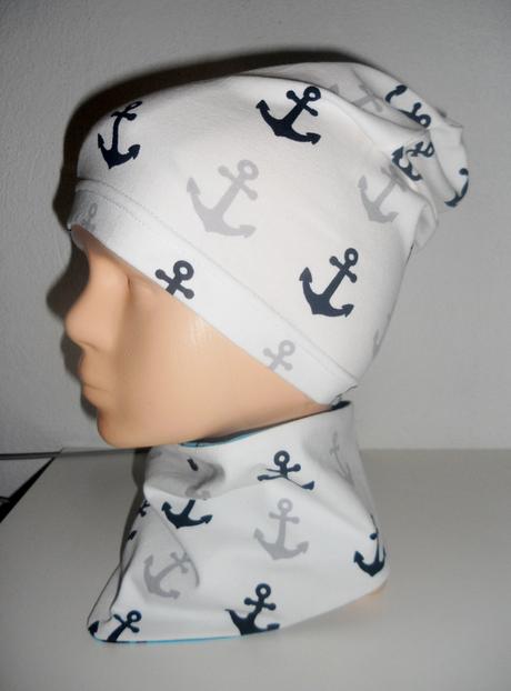 Set- čiapka šmolko jednovrstvová + šatka na krk, 62 - 158