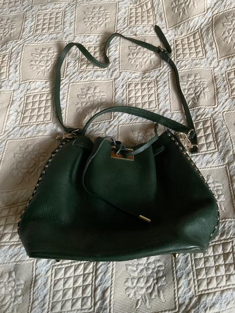 Kabelka zelena made in italy, 