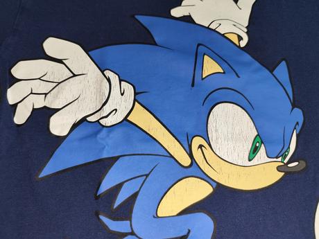 3x tričko ježko sonic + knuckles, h&m,122