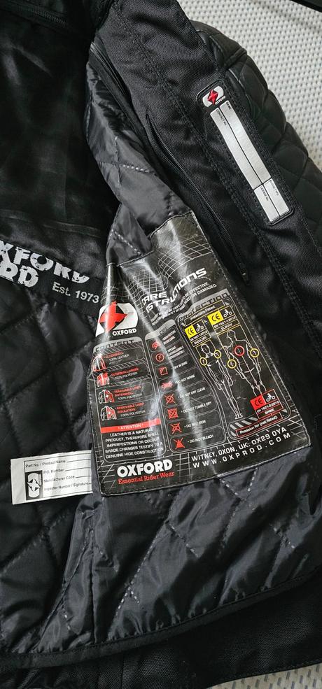 Kožená motorkárska bunda oxford, l
