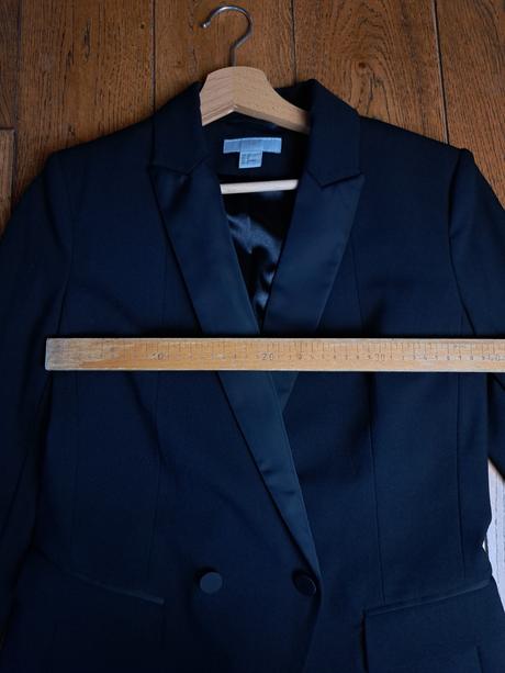 Čierne smokingové sako, h&m,38