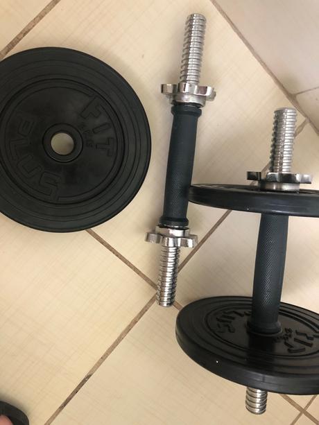 Posilovací set lavica + činky, 