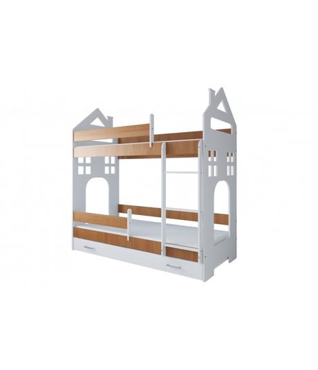 Poschodová posteľ+matrace, šírka (cm): 80,dĺžka (cm): 160