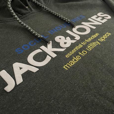 Jack & jones olivová mikina s kapucňou m, m