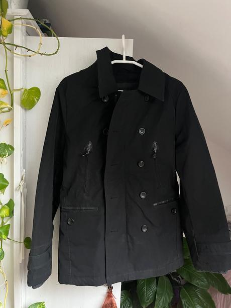 Cierna bunda/ čierny kabát pánsky, zara,m