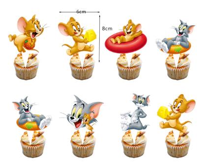 Tortový zápich tom a jerry (24ks) - skladom, tz-58, 