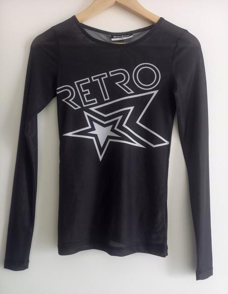 Retro jeans sietkovany top, xs