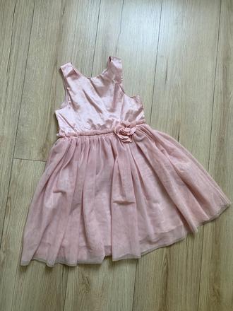 Krasne ruzove saty zn. h&m, h&m,134